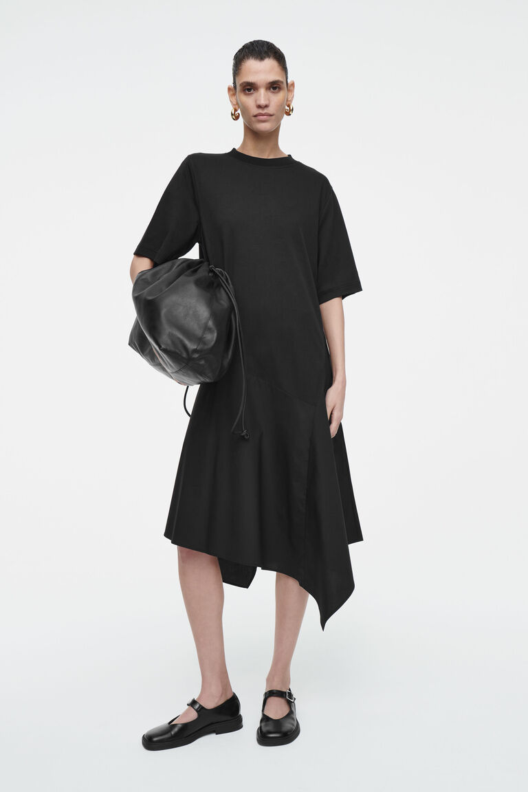 ASYMMETRIC T-SHIRT DRESS