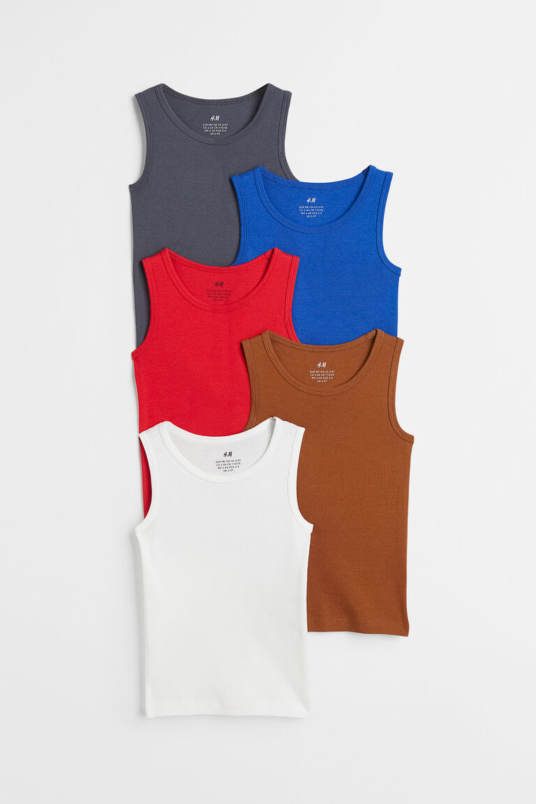 5pack cotton vest tops