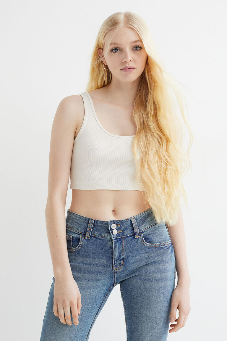 h&m cotton crop top