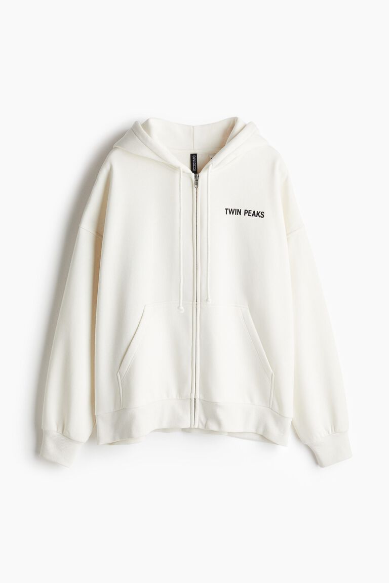 hipii☆m Oversized motif-detail zip-through hoodie