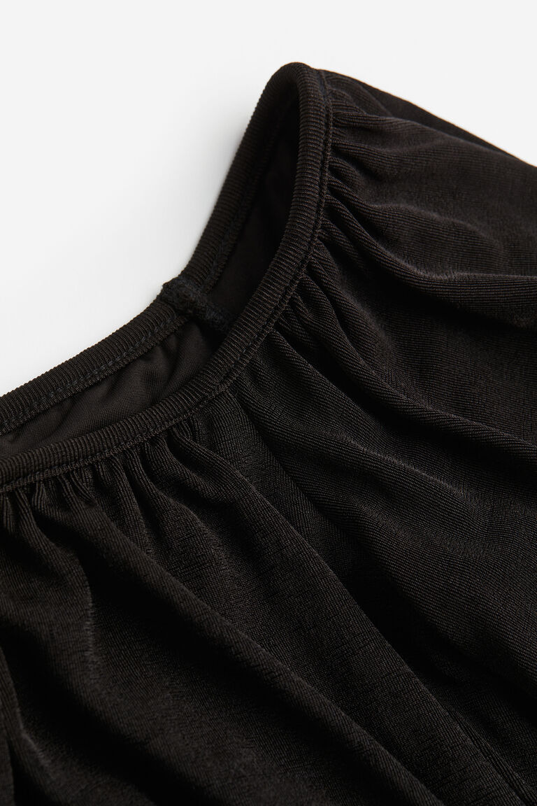 SAAMU EG Drape Cropped Top