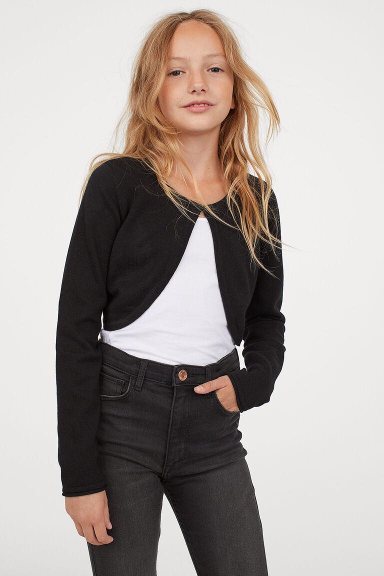 Fineknit cotton bolero