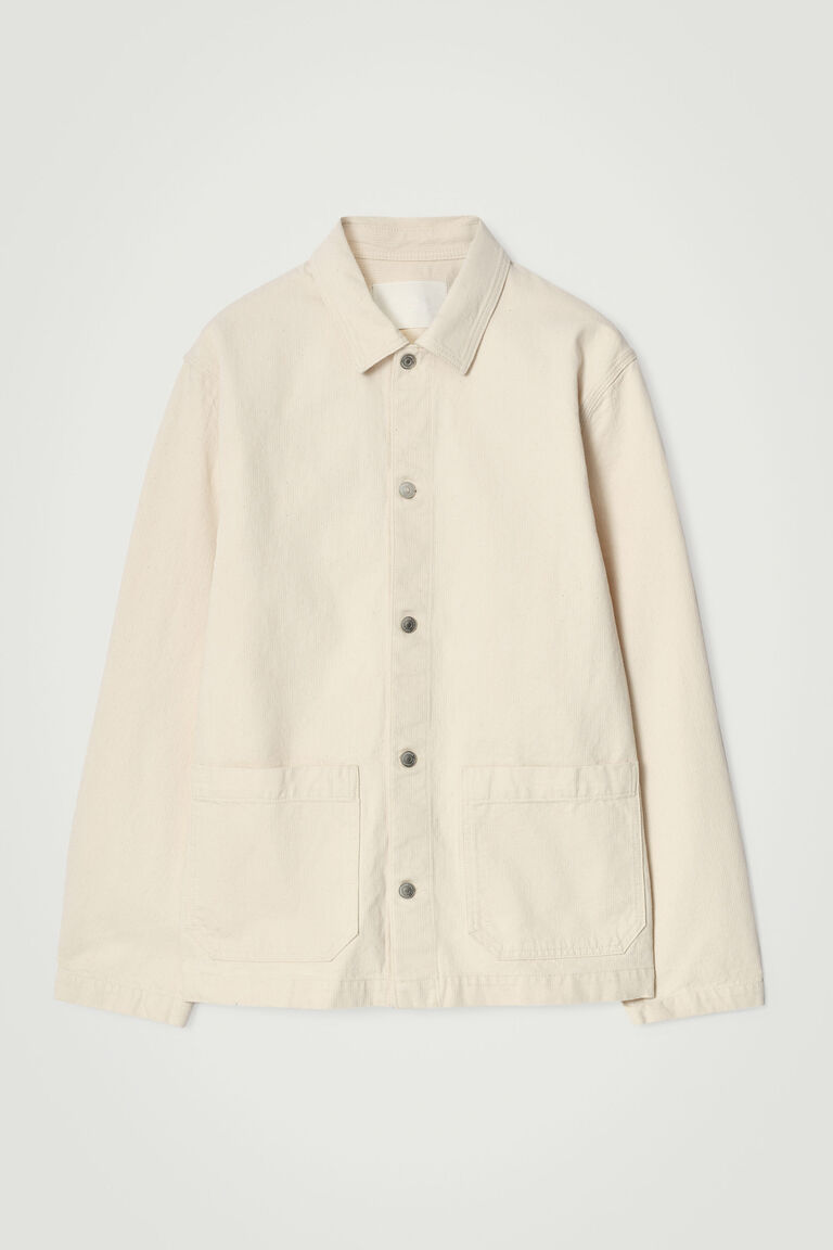 RELAXED DENIM UTILITY OVERSHIRT