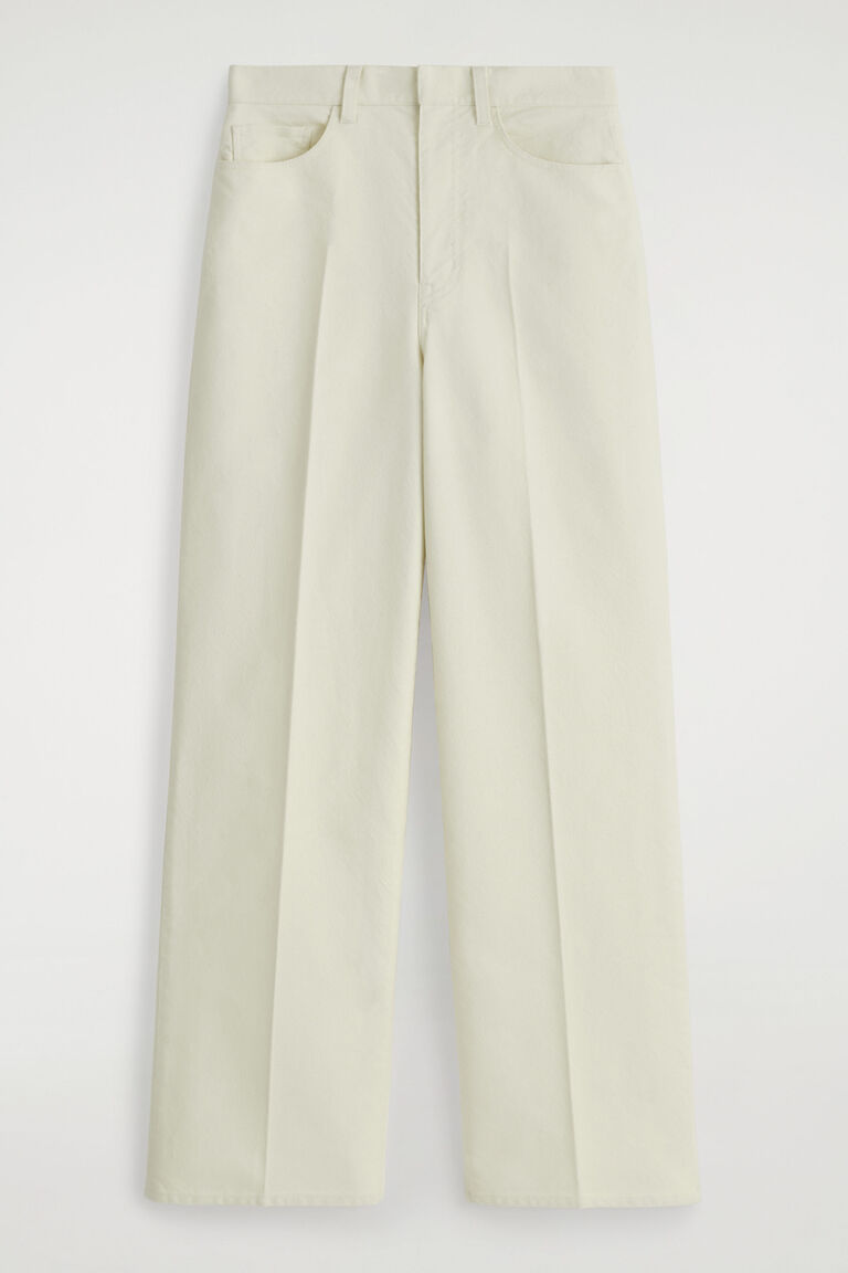 COTTON-CANVAS STRAIGHT-LEG TROUSERS