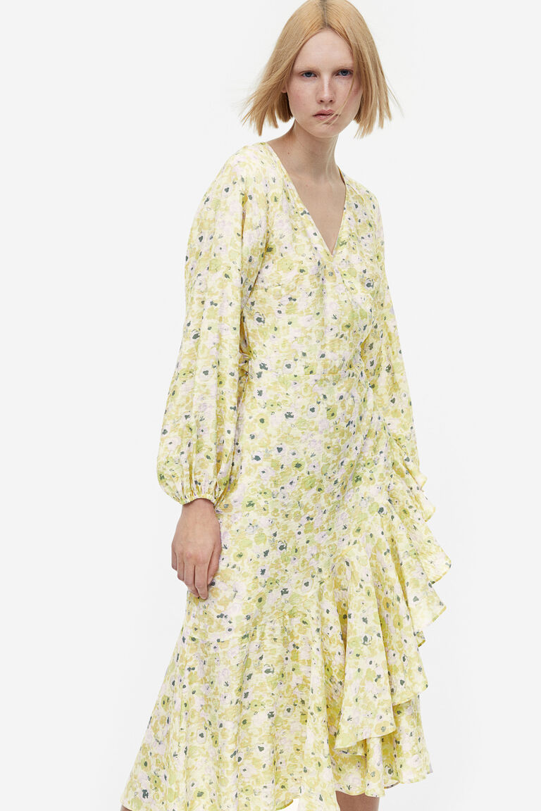 2 Tone Wrap Maxi Dress