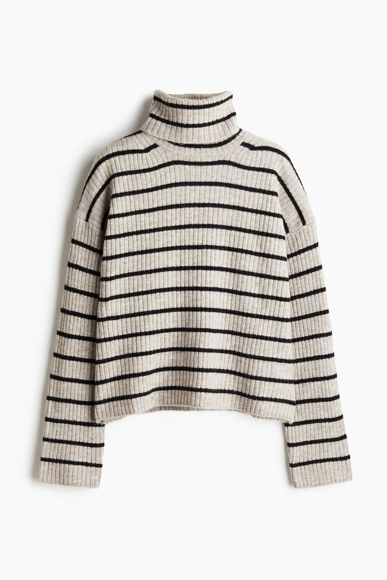Oversized poloneck jumper