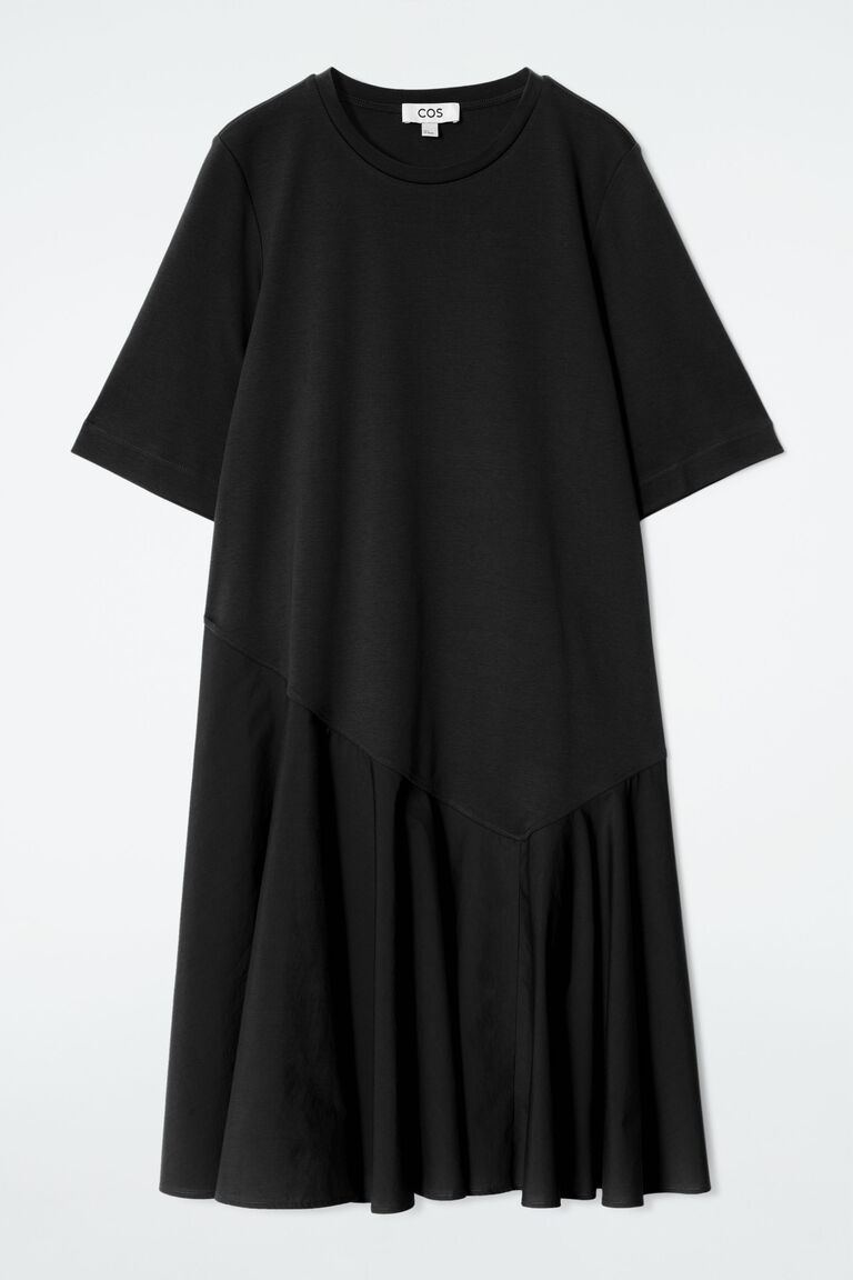 ASYMMETRIC MINI T-SHIRT DRESS