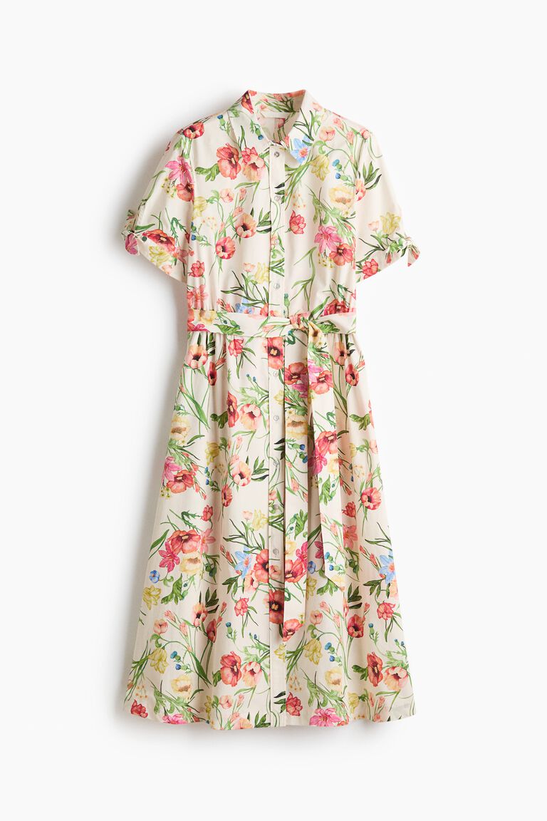 Short-sleeved shirt dress