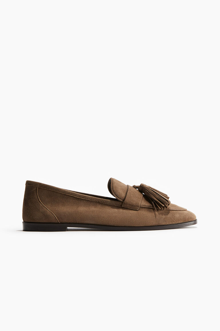 NAPPA LOAFERS IN PECAN BROWN LAMBSKIN