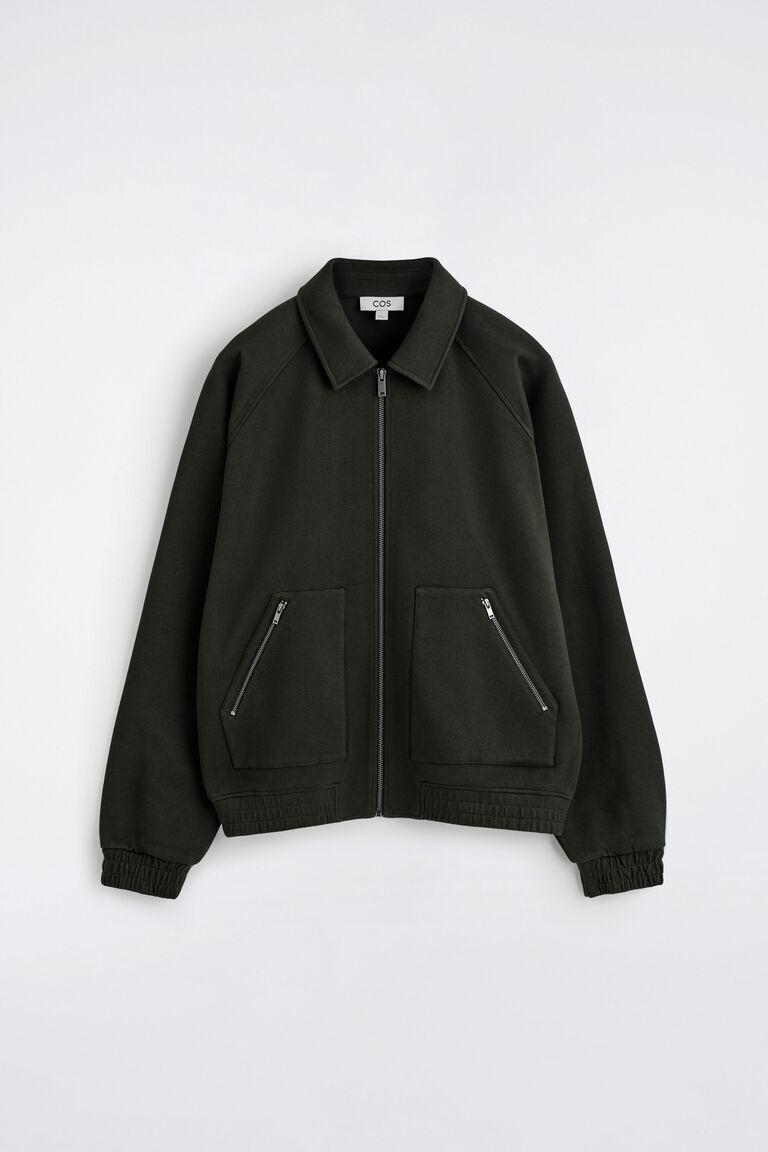 COTTON-JERSEY BOMBER JACKET