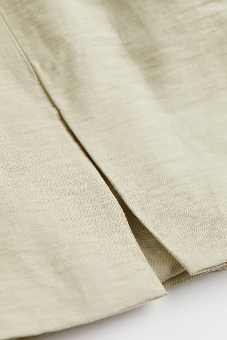BLOOM - Linen Cotton Silk Blend Skirt in Beige