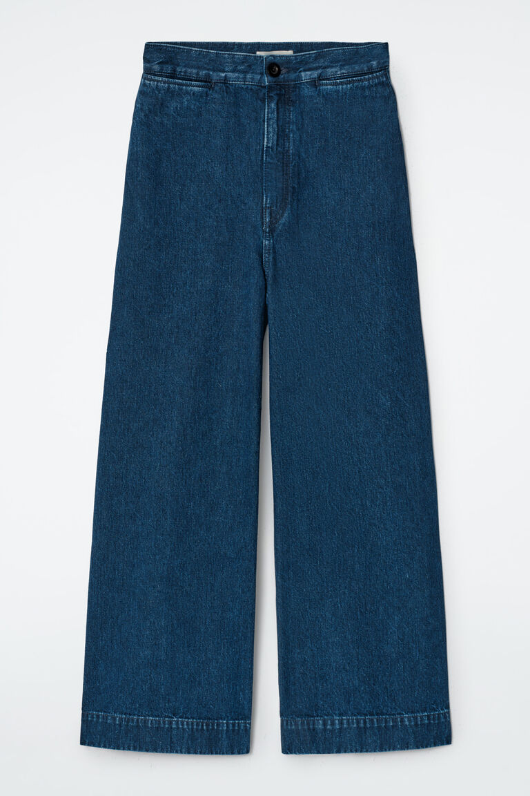 WIDE-LEG DENIM TROUSERS