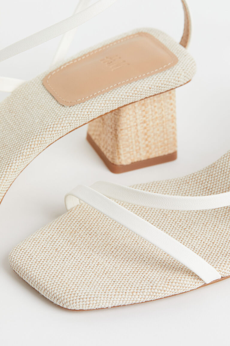 Blockheeled tiestrap sandals