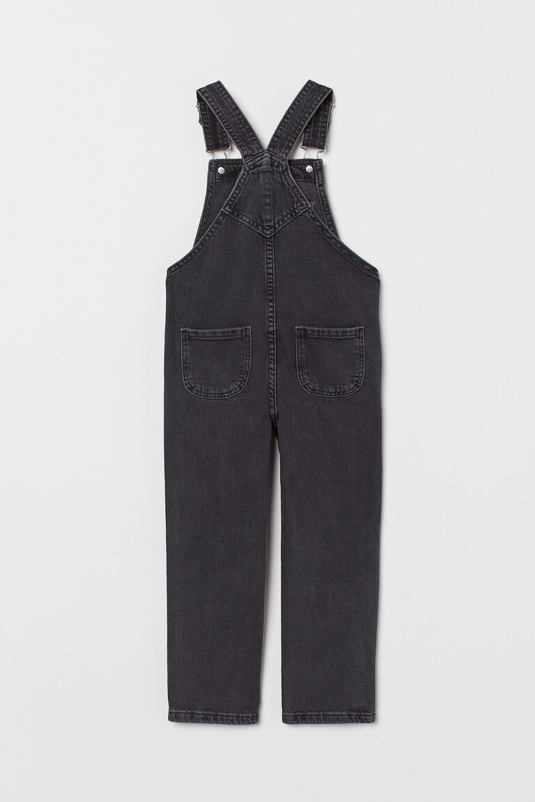 black denim dungarees