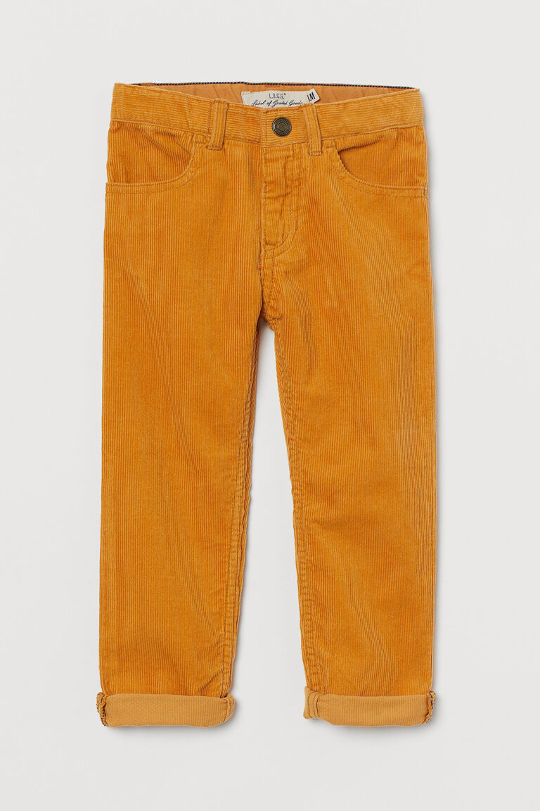 skinny fit corduroy trousers