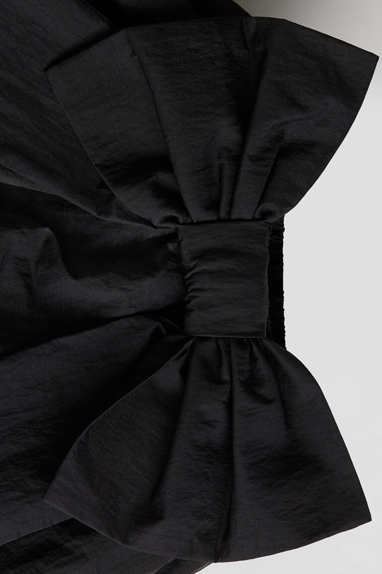 Bow-detail balloon skirt