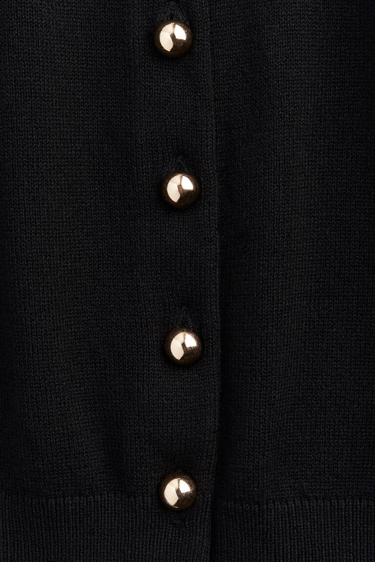 Knitted Cotton Cardigan With Buttons In Sky 1