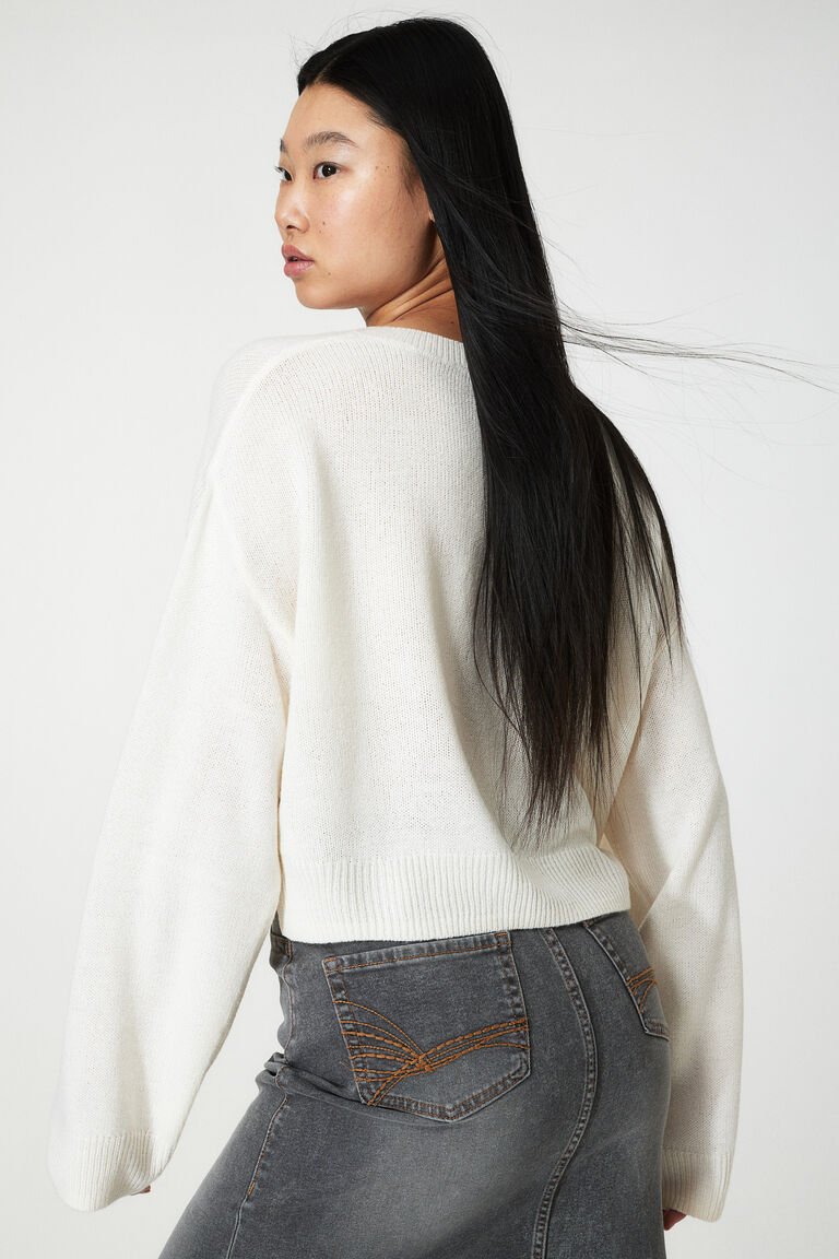 Orange V-Neck Jumper (L)