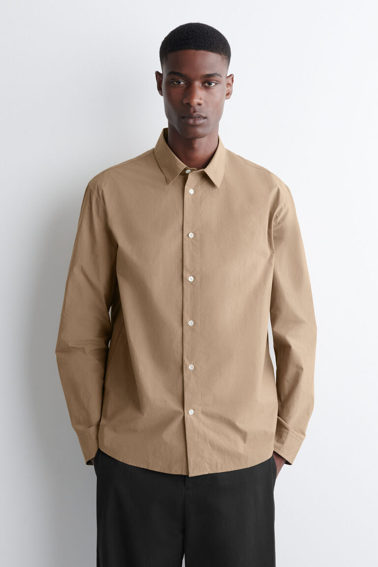 RELAXED PIMA COTTON-POPLIN SHIRT