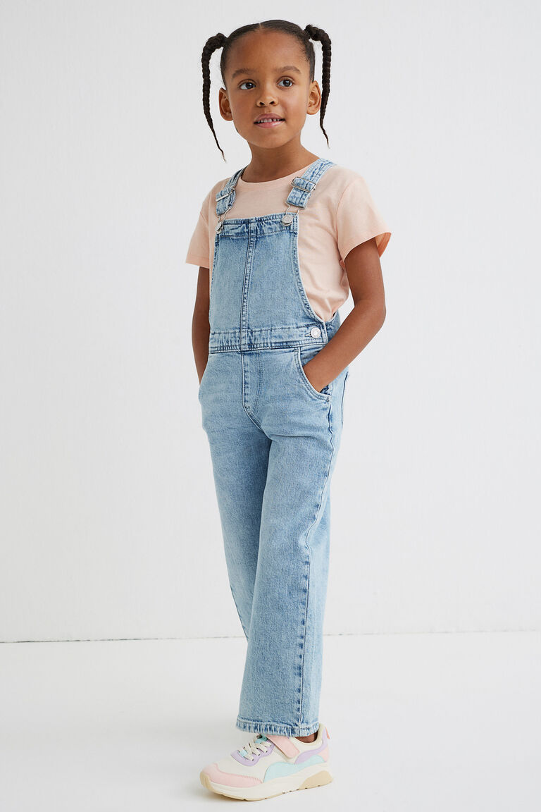 Cotton denim dungarees