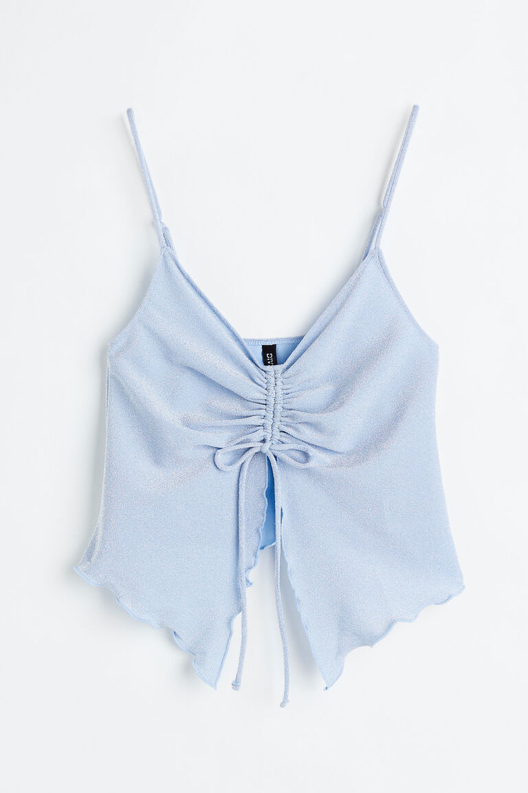 Drawstring-detail top