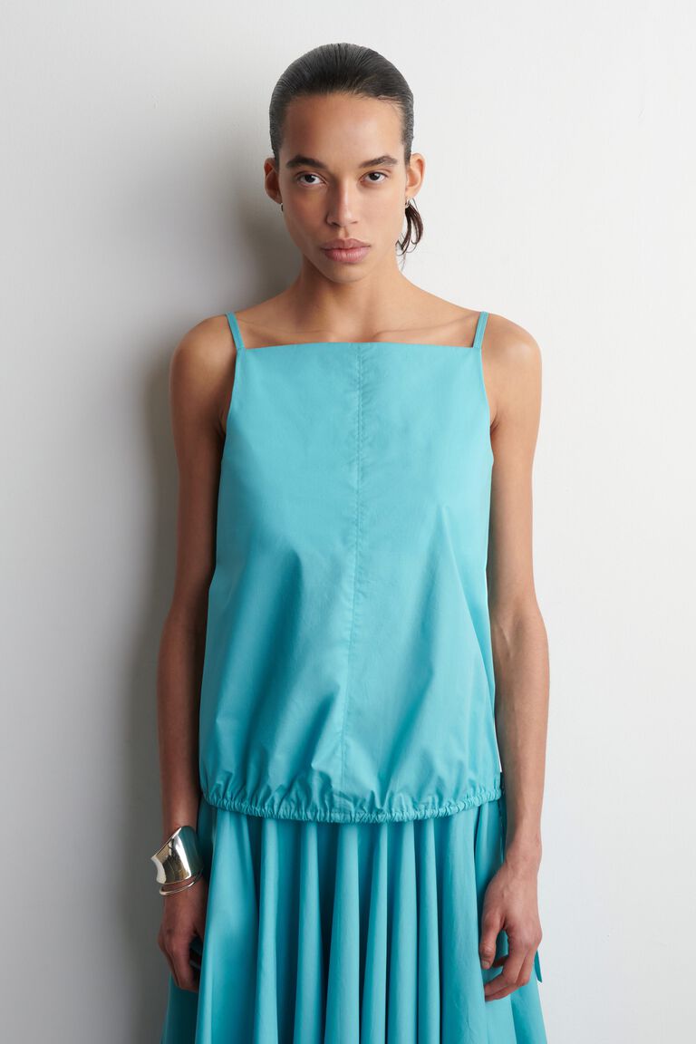 TIE-DETAIL COTTON TOP