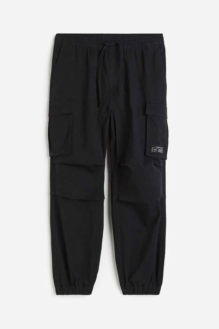 Relaxed Fit Cotton cargo joggers