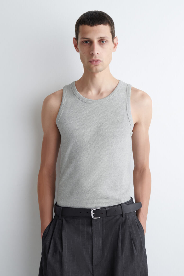 SLIM RIBBED COTTON TANK TOP
