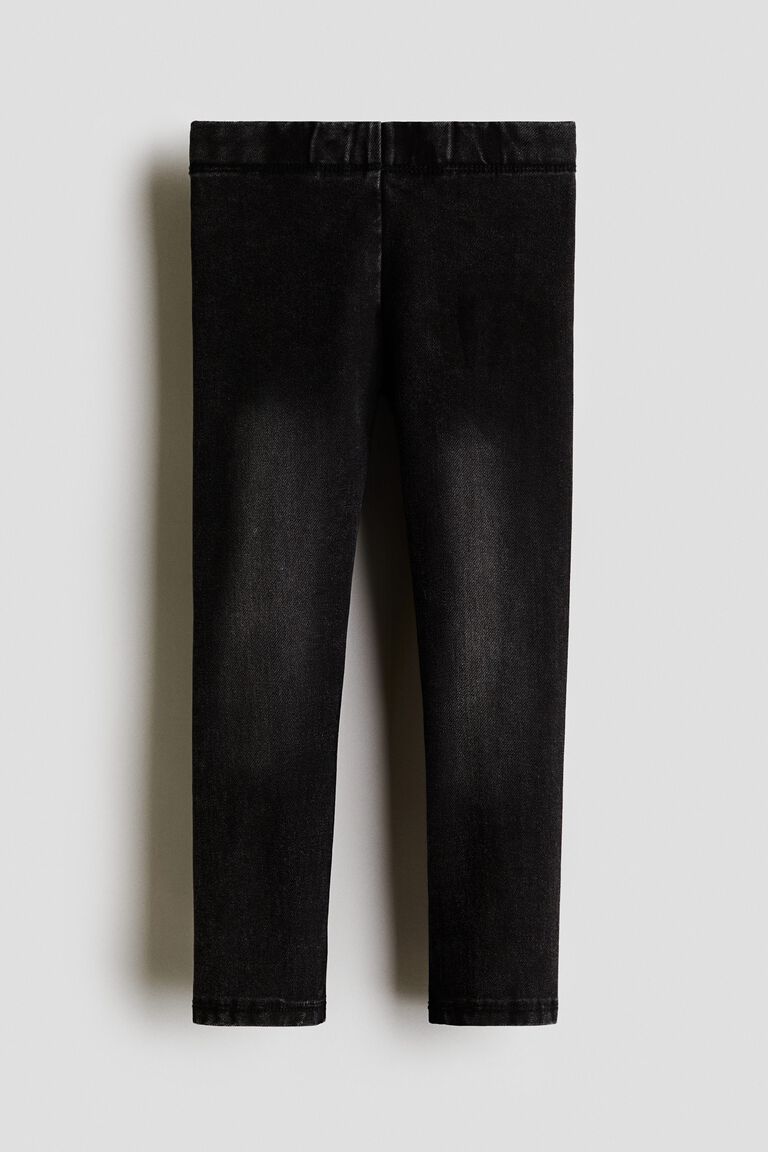 Denim-look jersey leggings