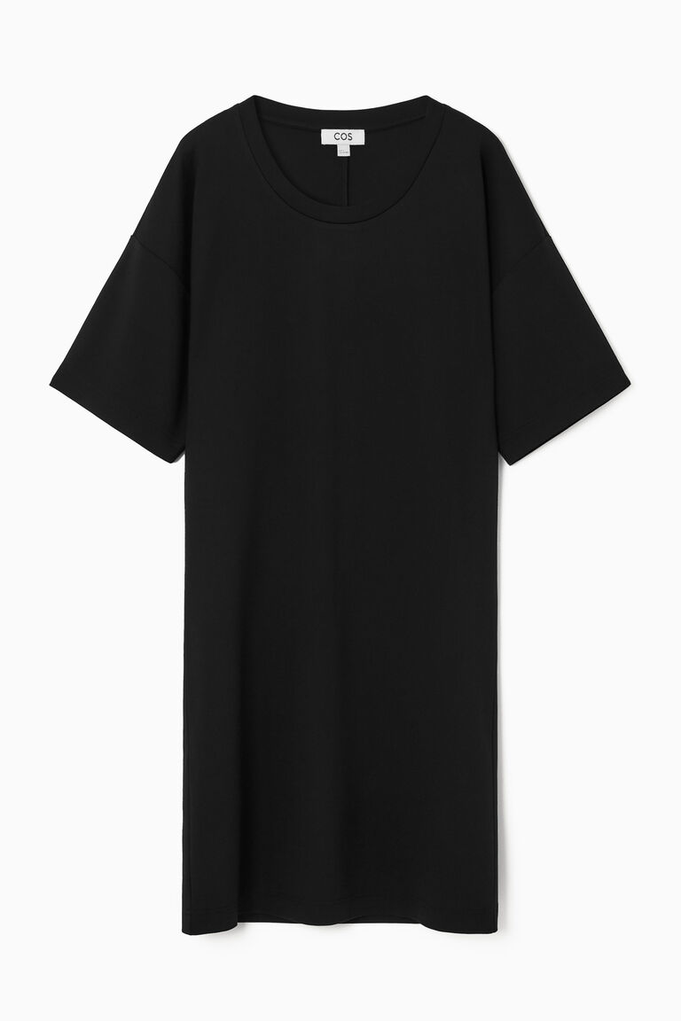 ชุดเดรสสั้น เสื้อยืด จับเดรป