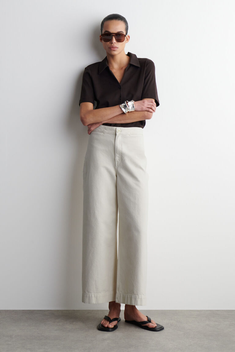 WIDE-LEG DENIM TROUSERS