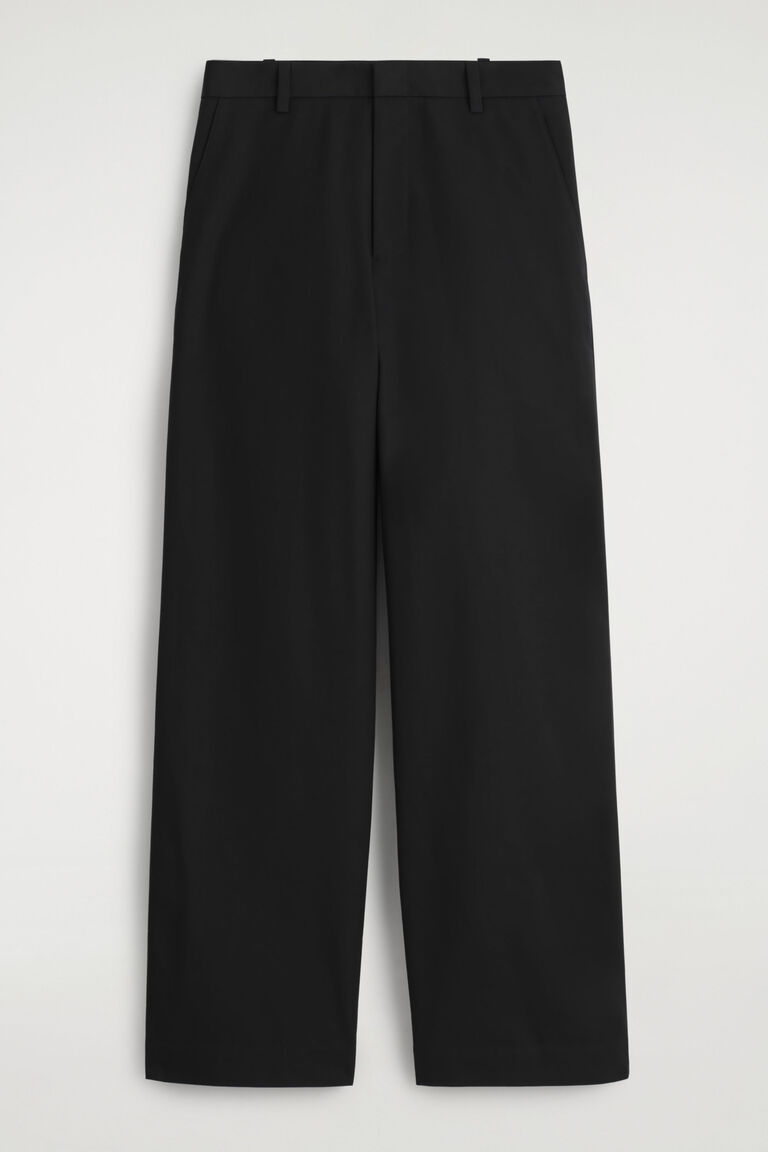 COTTON WIDE-LEG CHINOS