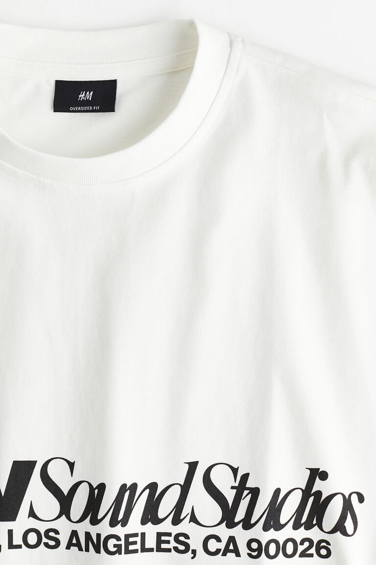 Oversized Fit Printed jersey top