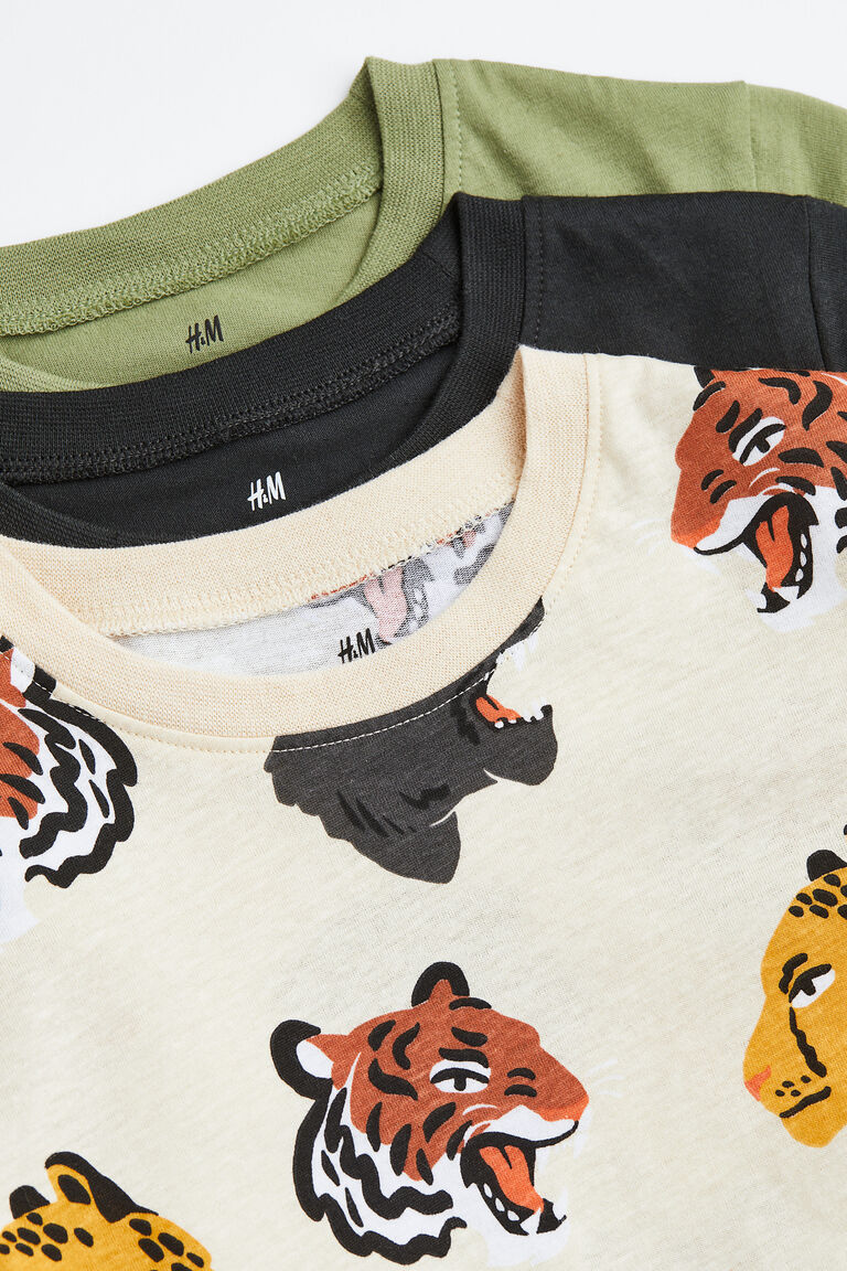 Babyhug 100% Cotton Knit Sleeveless T-Shirts with Stripe & Tiger Graphics Pack of 3 - Multicolor