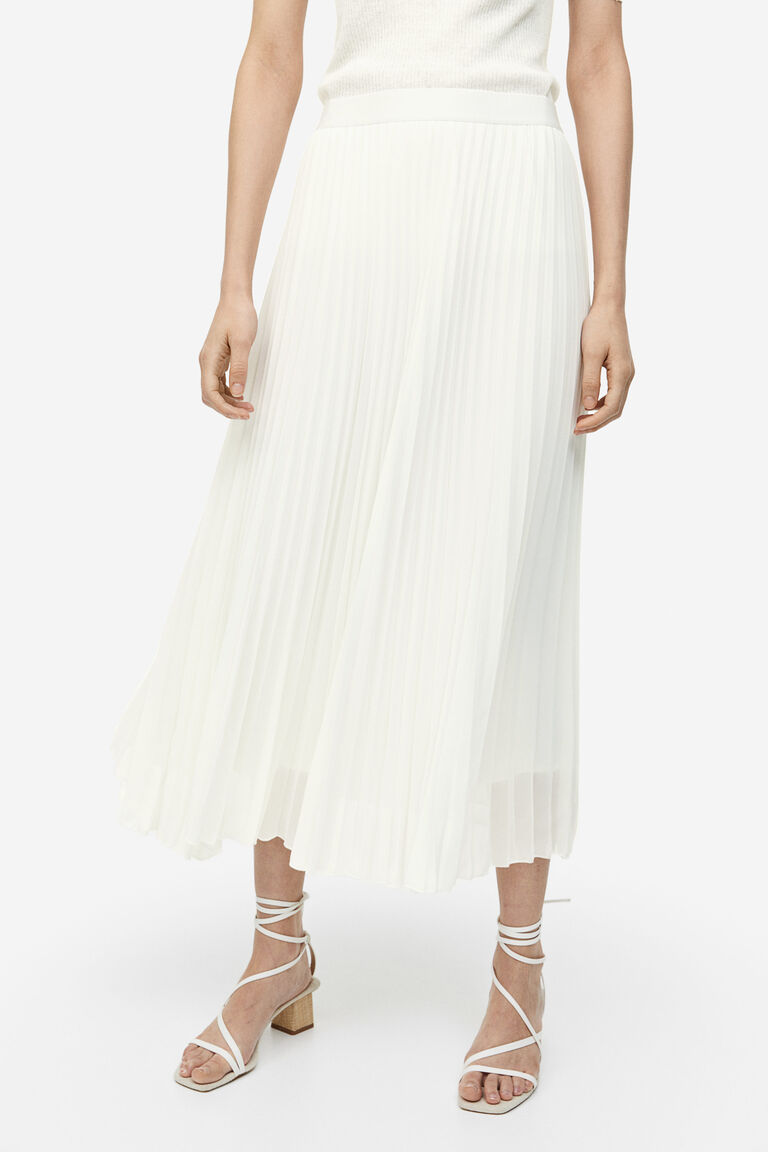 Chiffon Pleats Skirt - Camel