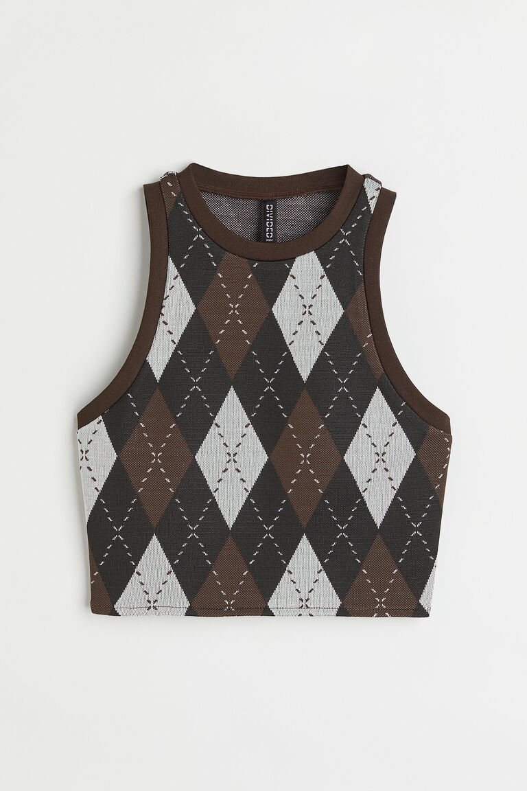 checkered sweater vest