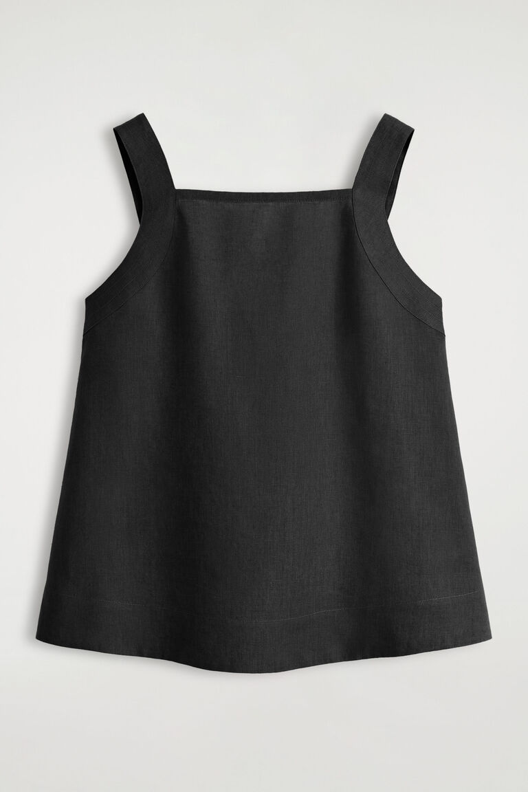 TIE-BACK LINEN TOP