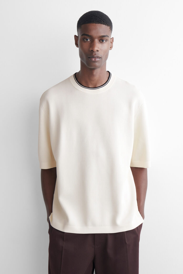 OVERSIZED CONTRAST-TIPPED DOUBLE-FACED T-SHIRT