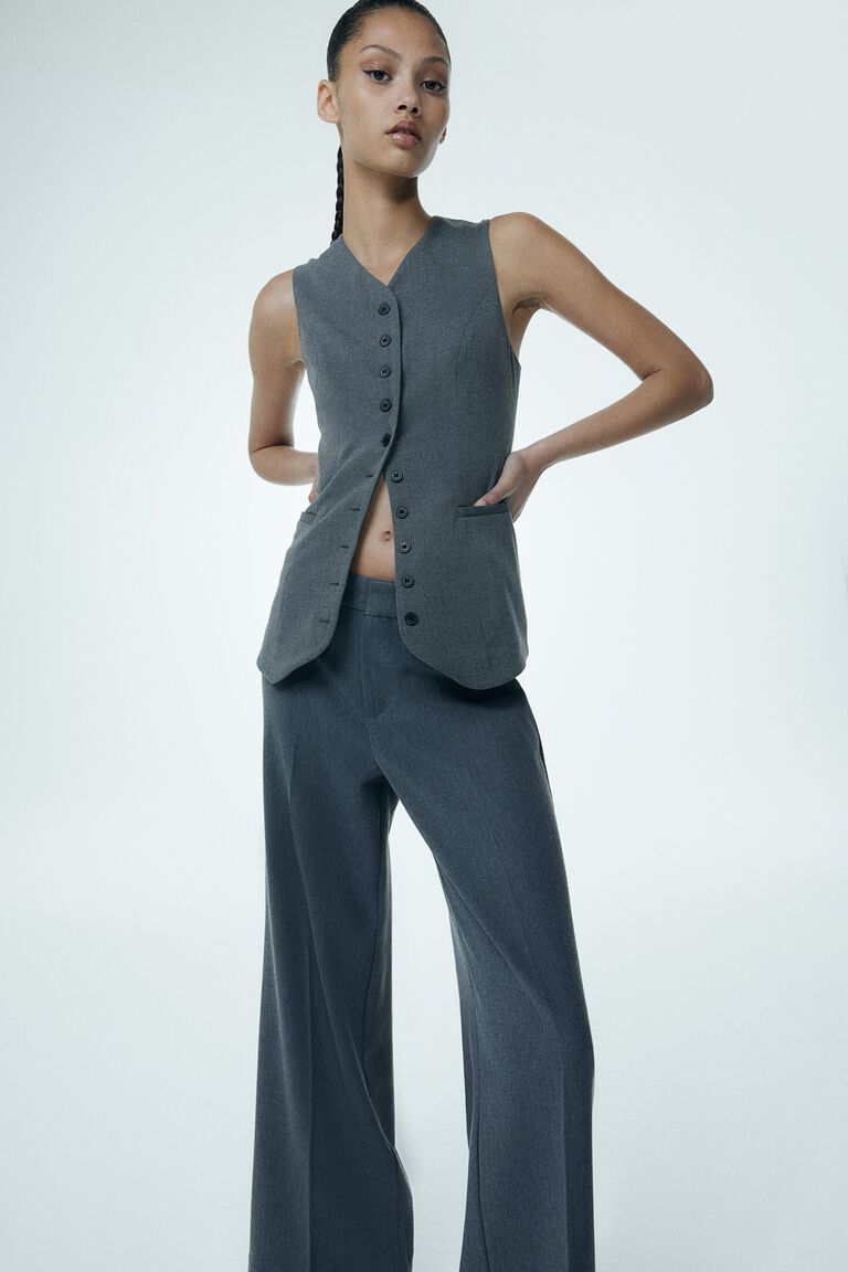 Wide tailored trousers