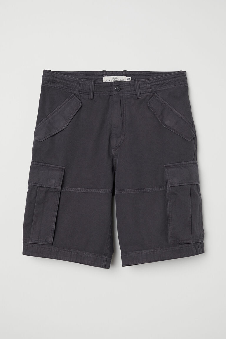 Cotton twill cargo shorts