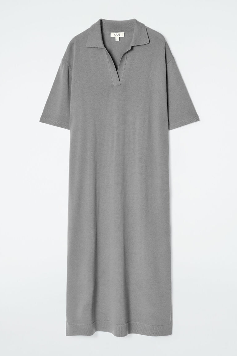 MERINO WOOL POLO DRESS