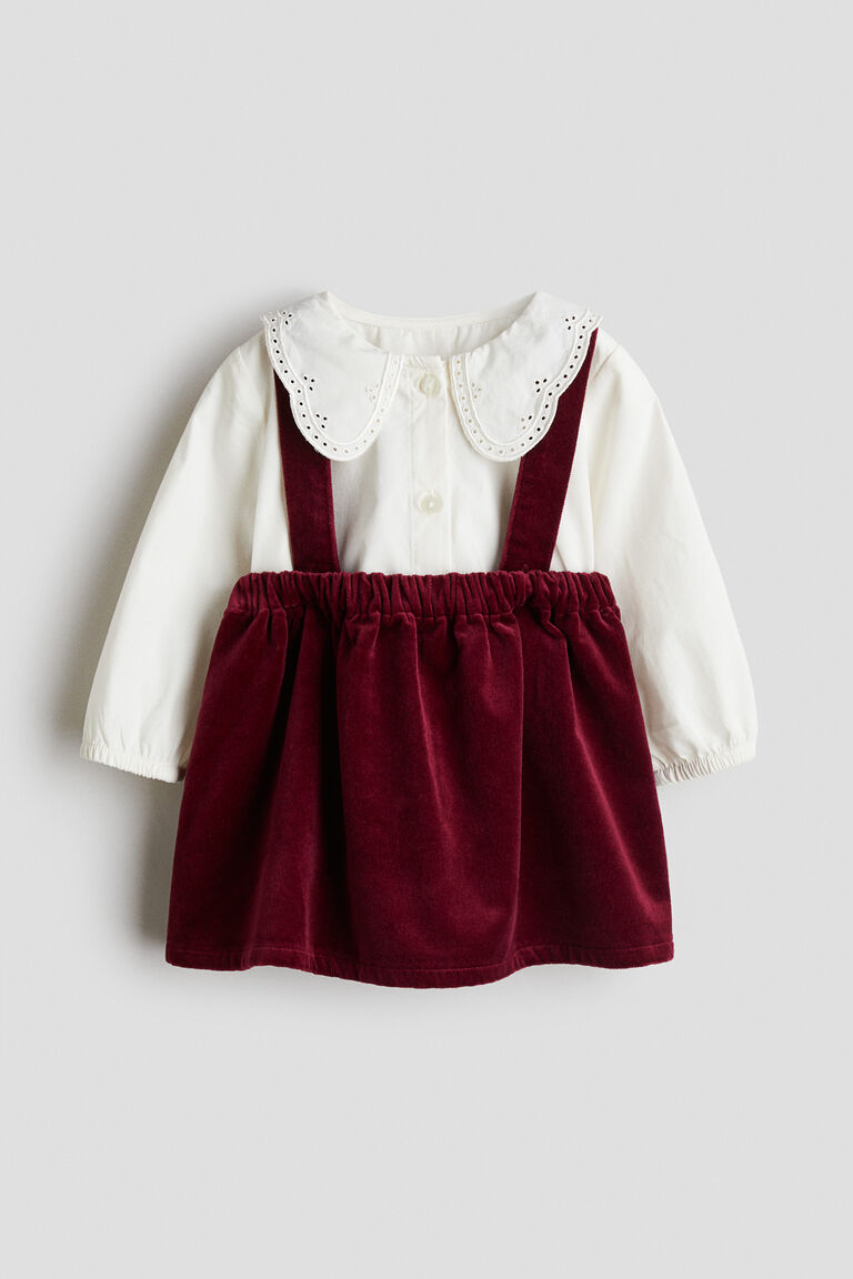 2-piece blouse and skirt set