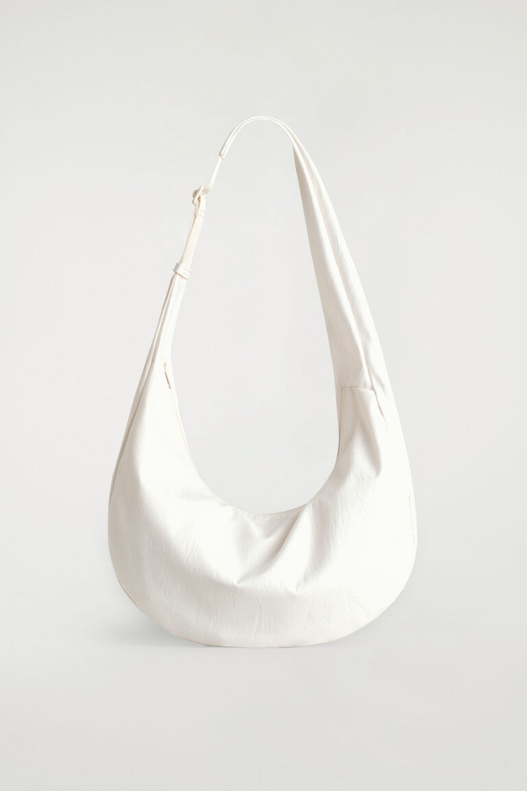 กระเป๋าสะพายข้างทรงโค้ง - เปลือกผิวขรุขระ