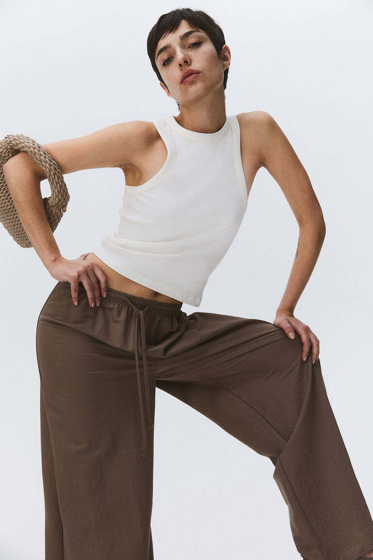 Pull-On Wide Crop Trouser main image 0
