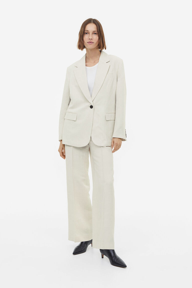 Oversized linenblend jacket