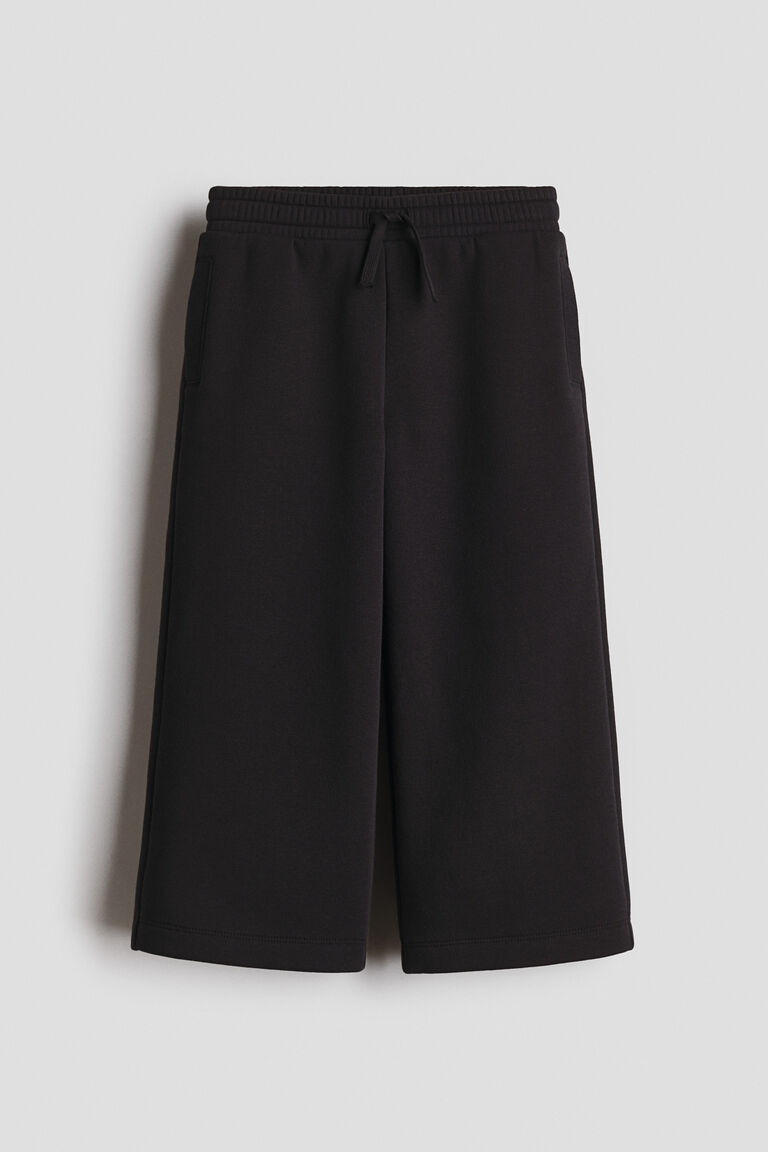 Wide brushed-inside joggers