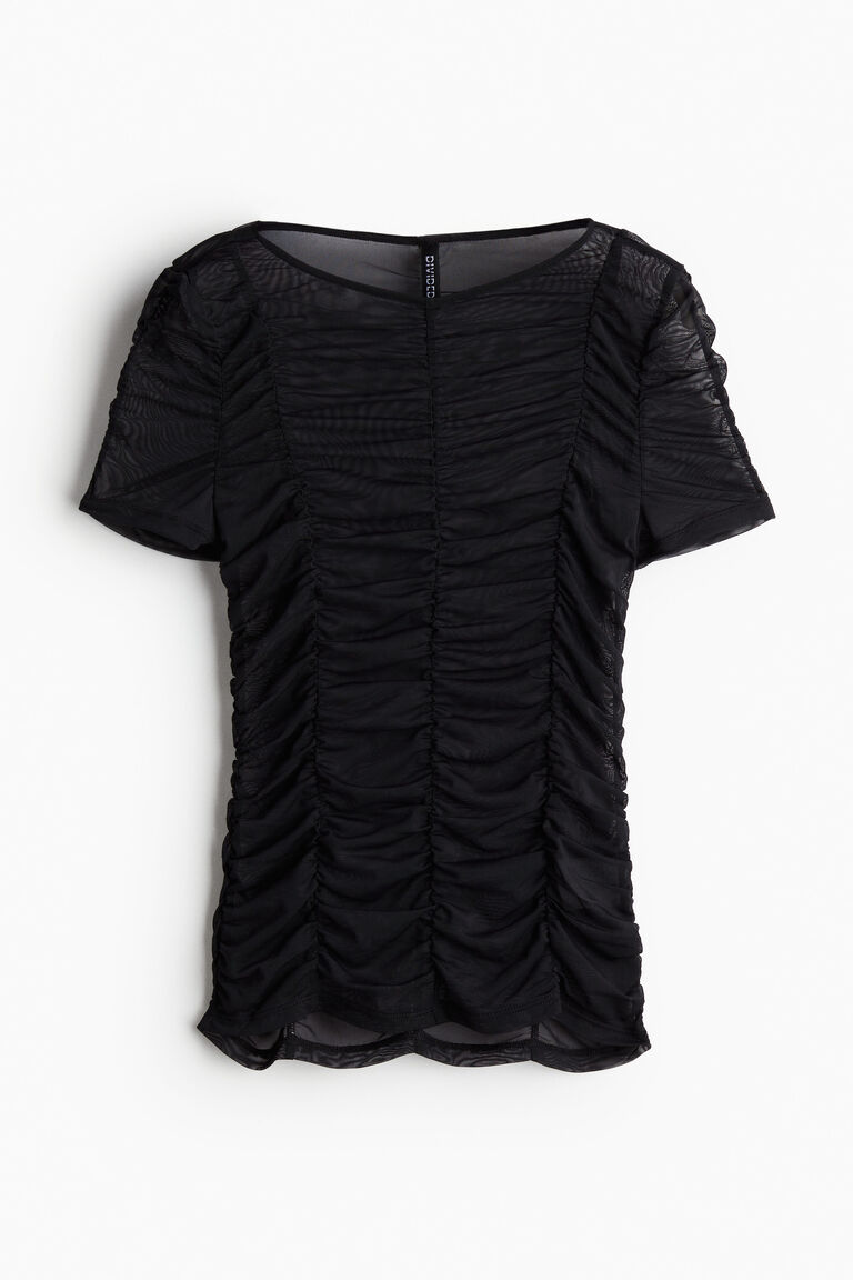 Ruched mesh top