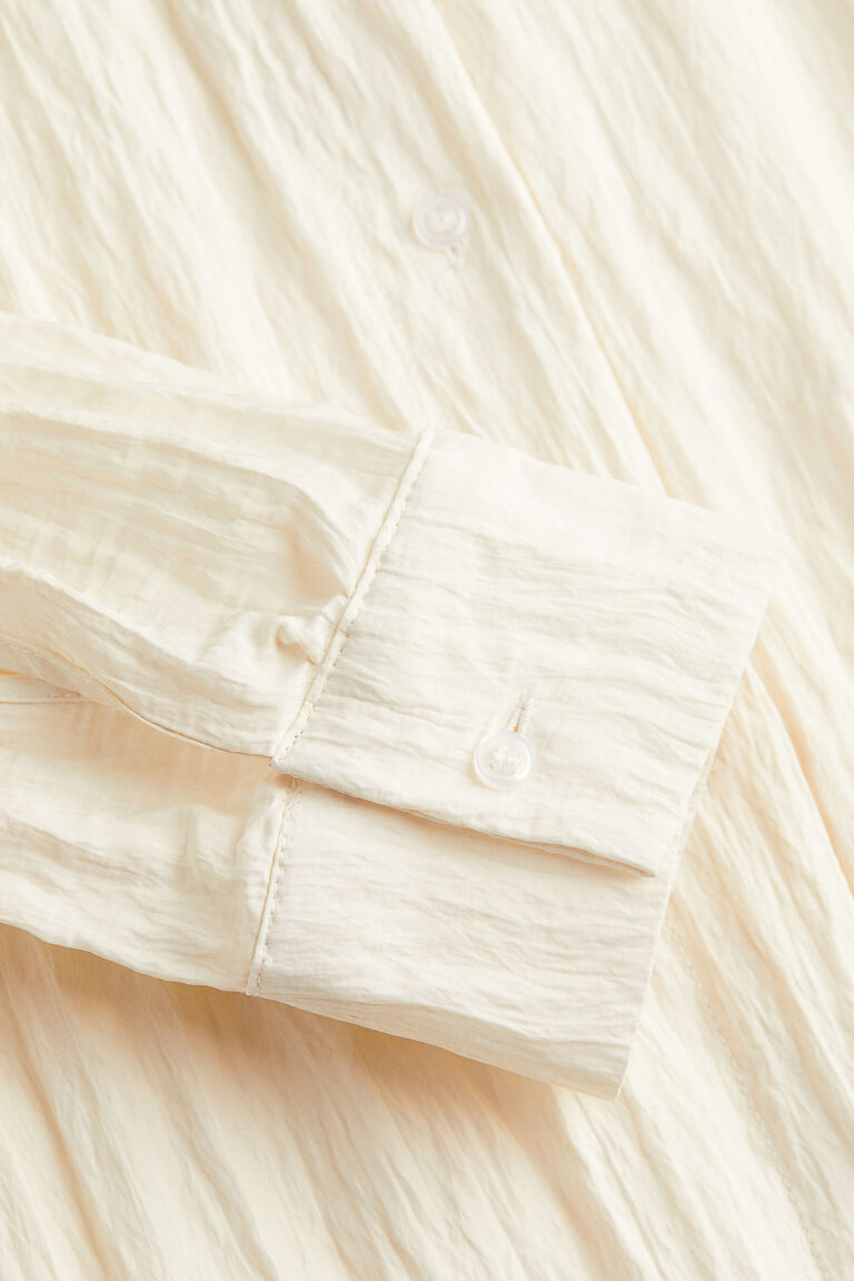 Crinkled Cotton Shirtdress Women