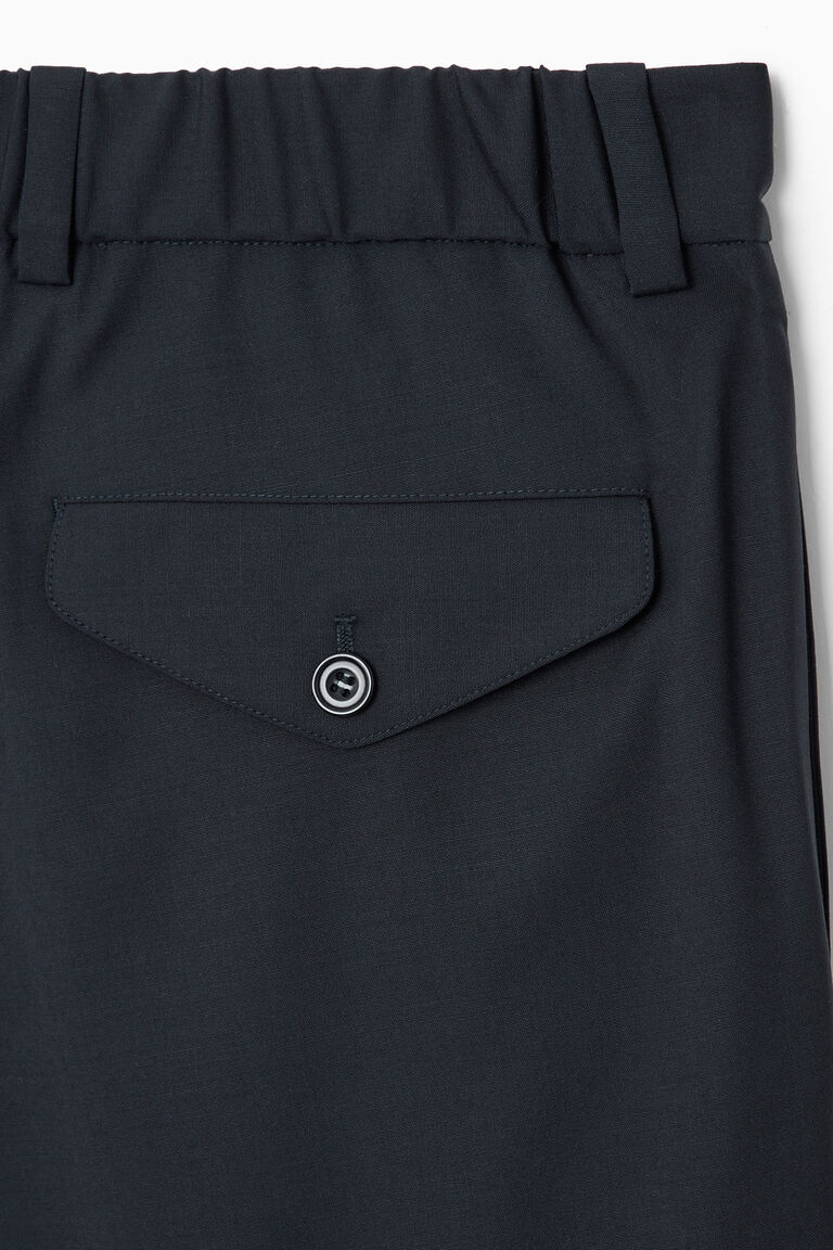 パンツ 60's Blue&Black Chambray Wool Slacks Pants in chambray - Blue | Benetton