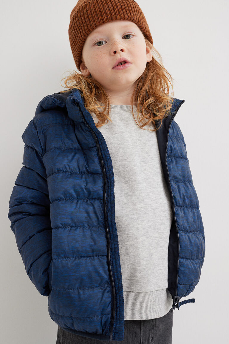 h&m blue puffer jacket